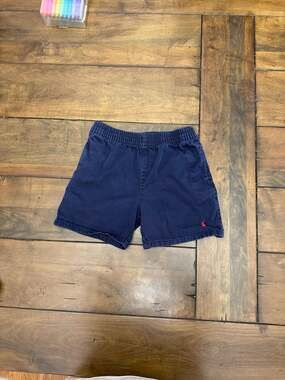 Polo Ralph Lauren Toddler Boys Navy Blue Pull-On Cotton Shorts Size 4/4T